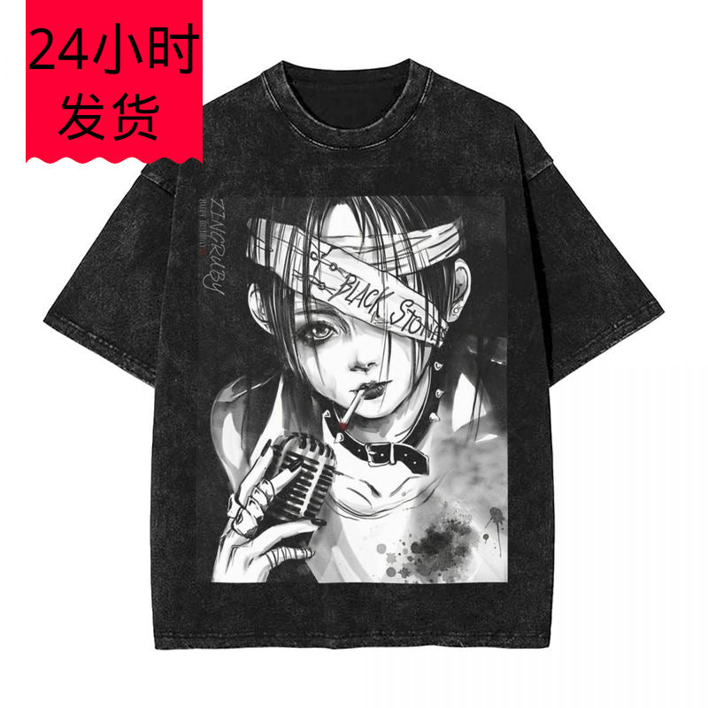 Washed t Shirt Nana Manga Art Fashion T-Shirts Osaki Anime K