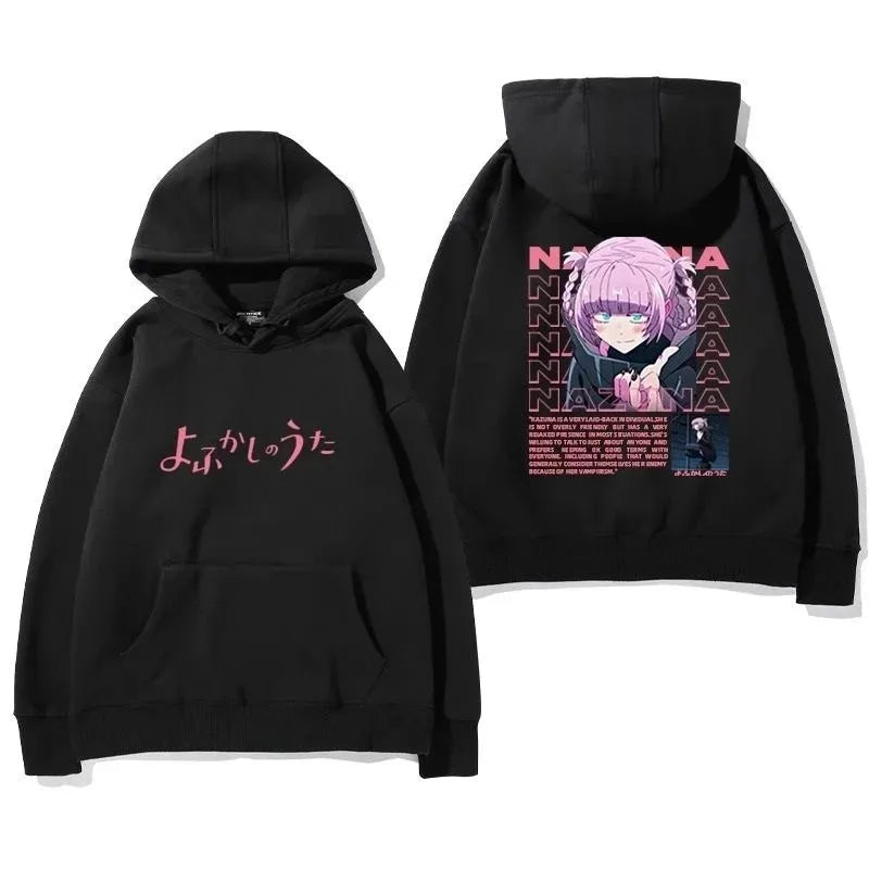 New Japanese anime Call of the Night hoodies Oversized Unisex personality Clothes sweatshirt Sports Graphic Fleece warm Casual