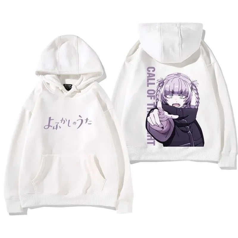 New Japanese anime Call of the Night hoodies Oversized Unisex personality Clothes sweatshirt Sports Graphic Fleece warm Casual