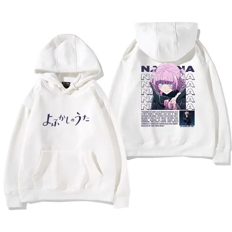 New Japanese anime Call of the Night hoodies Oversized Unisex personality Clothes sweatshirt Sports Graphic Fleece warm Casual