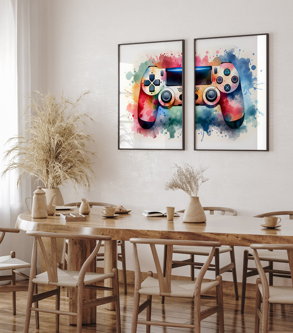 Gaming Poster Set of 2 · Gaming Wall Art · Gaming Room Decor · Gamer Gift · Video Game · Wall Decor · Esports Game · Decor Print · without Frame