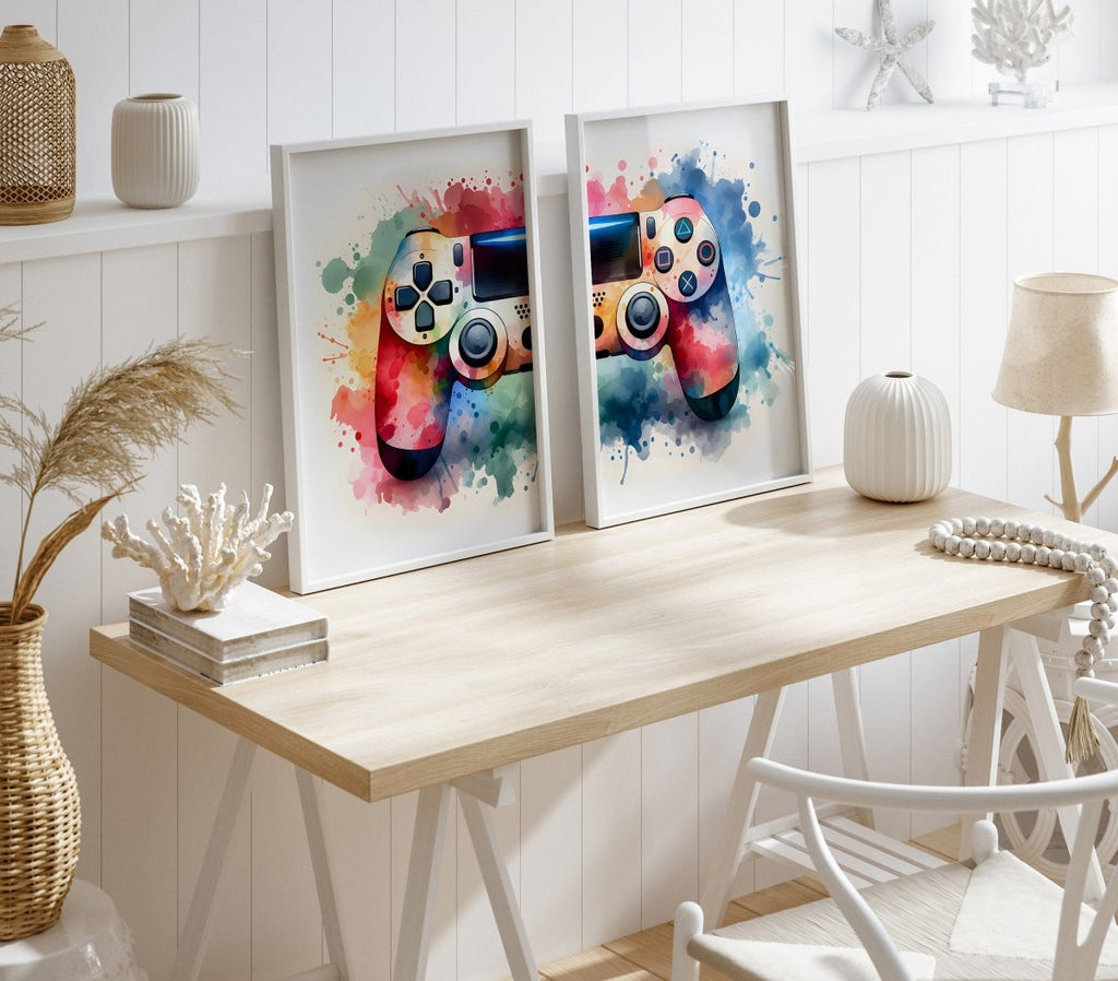 Gaming Poster Set of 2 · Gaming Wall Art · Gaming Room Decor · Gamer Gift · Video Game · Wall Decor · Esports Game · Decor Print · without Frame
