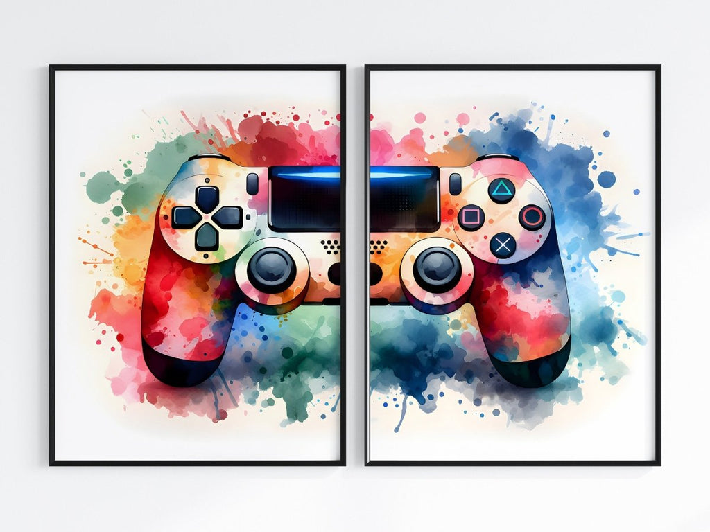 Gaming Poster Set of 2 · Gaming Wall Art · Gaming Room Decor · Gamer Gift · Video Game · Wall Decor · Esports Game · Decor Print · without Frame