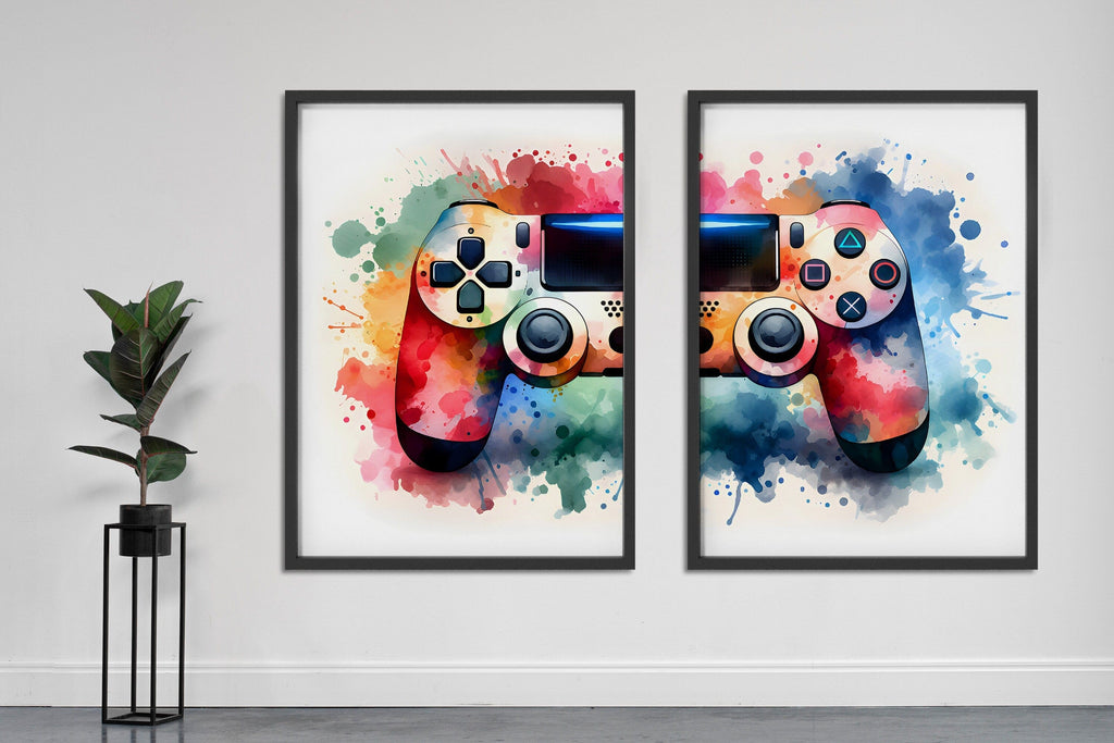 Gaming Poster Set of 2 · Gaming Wall Art · Gaming Room Decor · Gamer Gift · Video Game · Wall Decor · Esports Game · Decor Print · without Frame