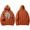 Harajuku Hoodie Sweatshirt Daisy Flower Men's Streetwear Hip Hop Hoodie Pullover Cotton Hooded Sweatshirt Fleece Winter